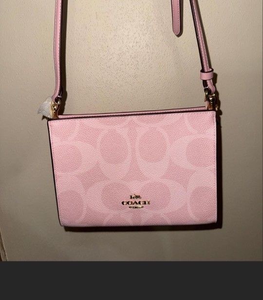 Powder Pink Slim COACH PURSE
