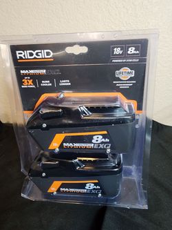 Ridgid 18V 8.0 Ah Max Output EXP Lithium-Ion Battery (2-Pack)