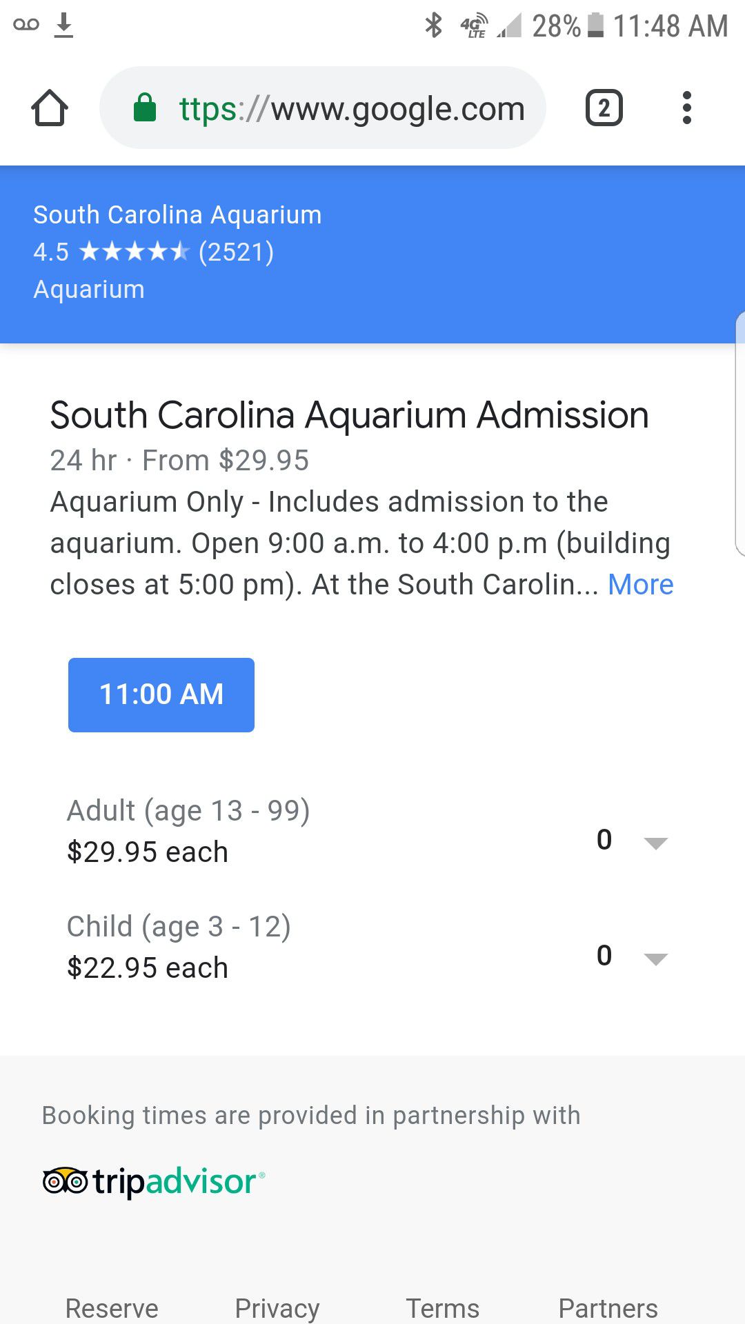 SC Aquarium Tickets