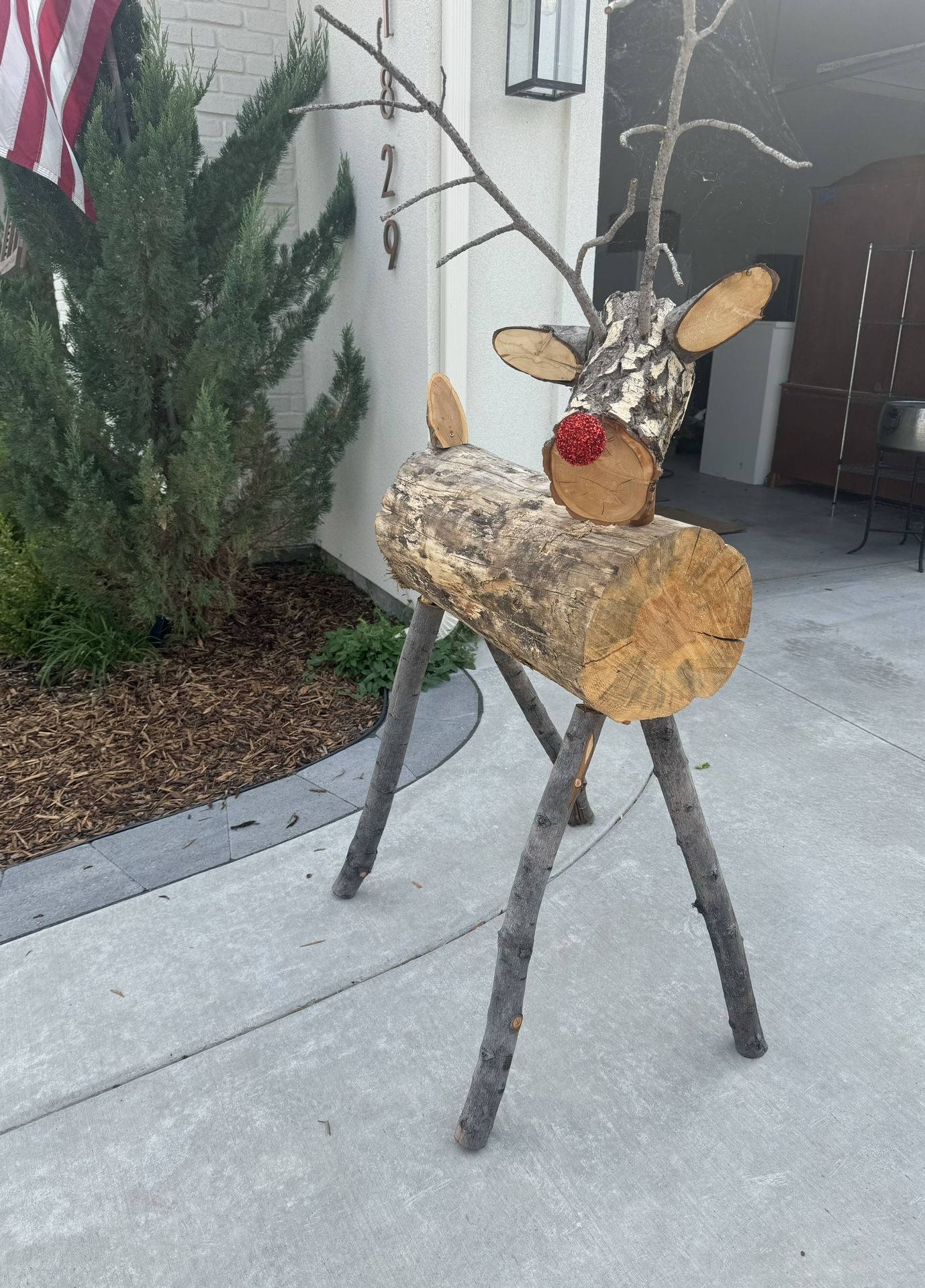 Wooden Handmade Christmas Reindeer