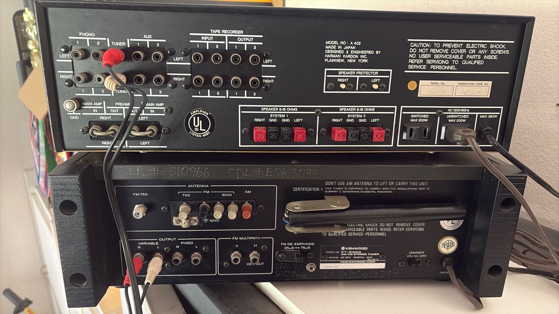 Vintage  Amplifier and Tuner 