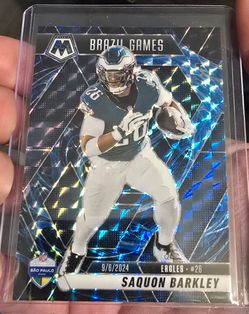 2025 Panini Mosaic Saquon Barkley International Games Genesis Prizm #263 Eagles