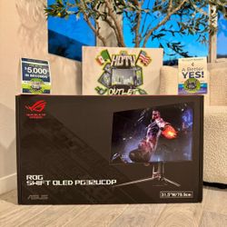 Asus Rog Swift Oled PG32UCDP 32” Oled gaming monitor 4k 240hz .03ms floor model display 