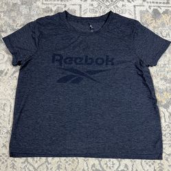 Reebok Womens Size M Short Sleeve Blue Basic Gym Workout Shirt Top  