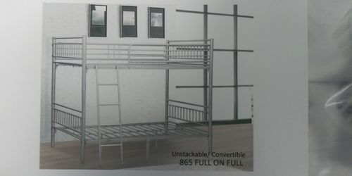 New. SILVERmetal. BUNK BED FULL/ FULL $ 299.00