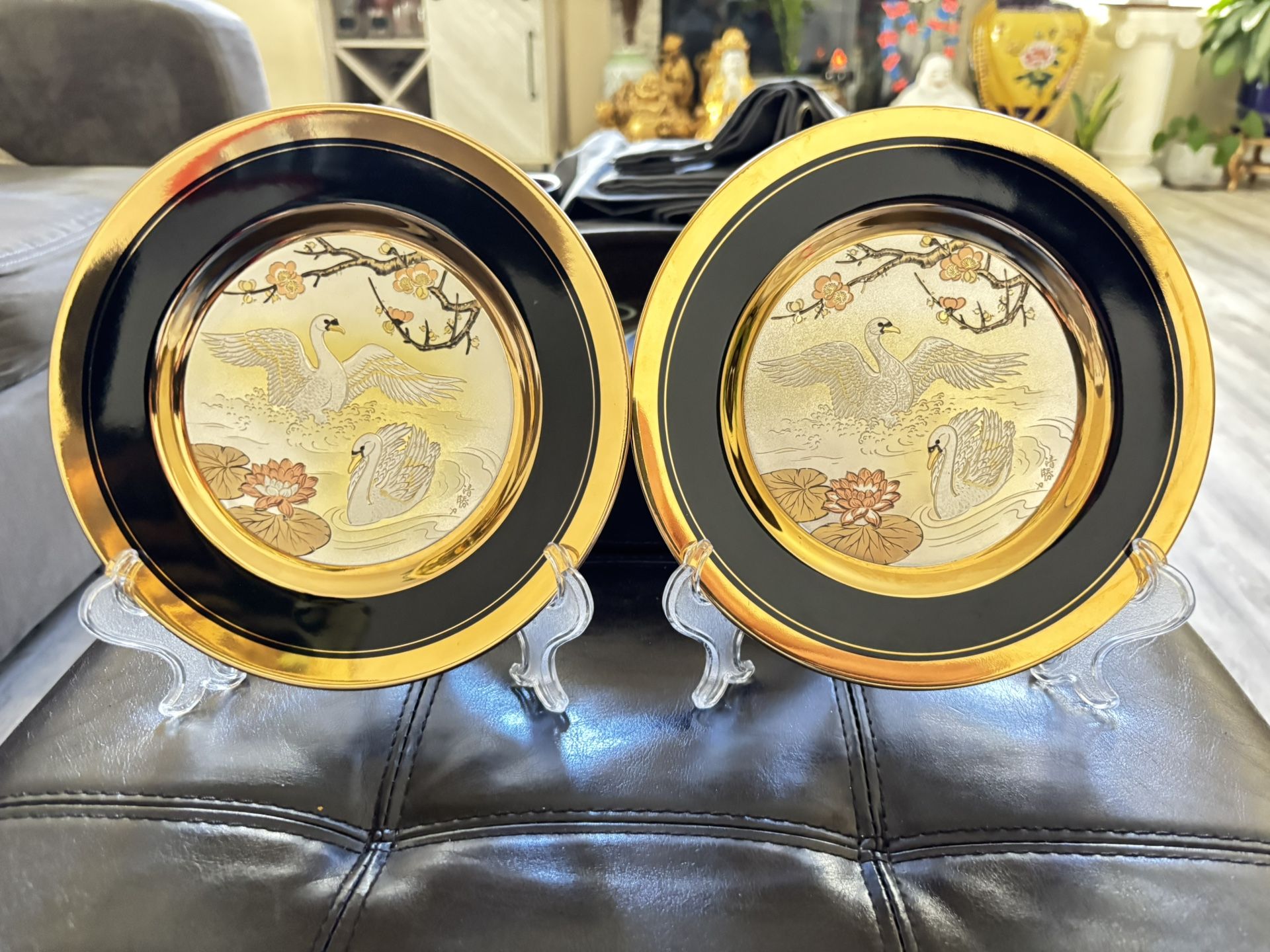 2 Commemorative Original Art of CHOKIN Display Plates