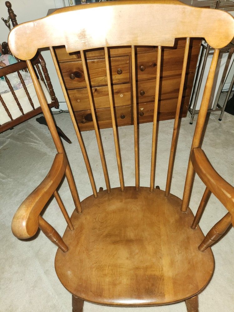 S.Bent And Brothers Solid Maple 1960s Rocker