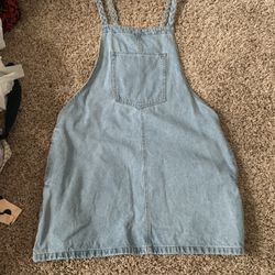 Large Denim Overall Dress