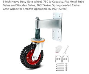 6-Inch Heavy Duty Spring-Loaded Gate Wheel