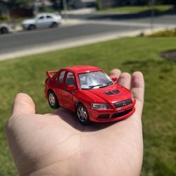 Kinsfun / Mitsubishi Evolution vii /Red / DieCast / Toy Vehicle