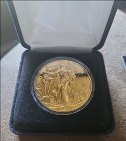 2020 24ct Gold Plated American Eagle Silver Dollar