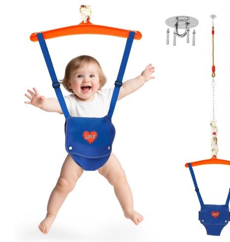 Threns Baby Jumper for 6-24 Month 20 KG Load Capacity 2 in 1 Baby Walking Harness with Swing with Safety Buckle for Indoor/Outdoor Play