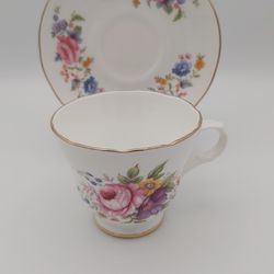 Vintage Crown Trent Staffordshire Cup & Saucer Made In England