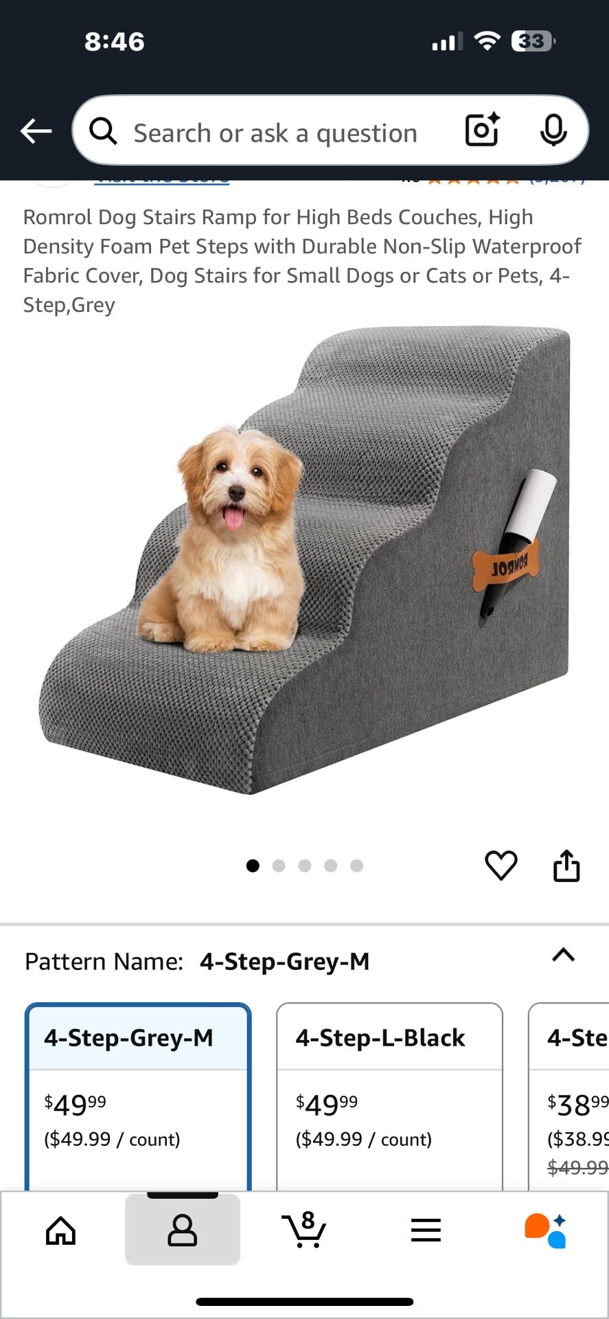 Small Dog Stairs -for Couch or Bed