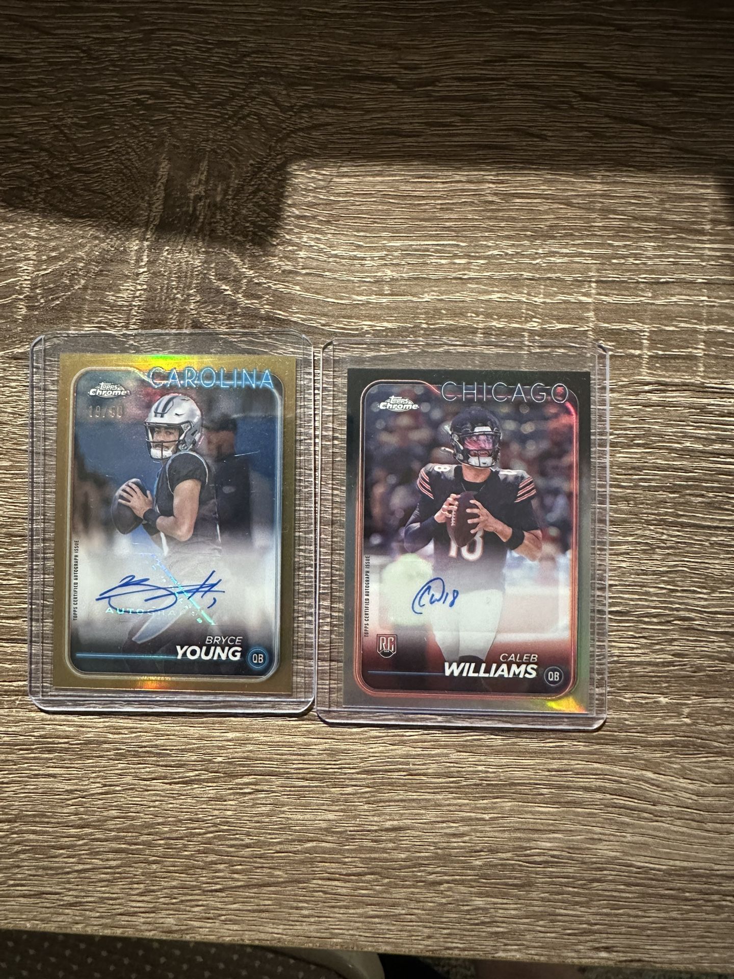 Signed Caleb Williams and Bryce Young Cards
