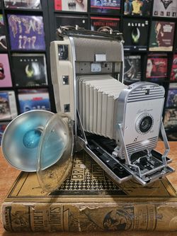 Vintage Polaroid 800 Land Camera With Flash Attachment SEE DESCRIPTION