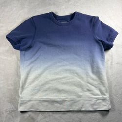 Vince Two Tone Shirt Men’s Size Large Blue Pullover Heavy Weight Casual #6A