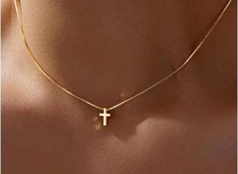 14k Gold Plated cross necklace