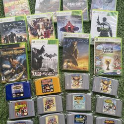 Video Games, Xbox 360, Nintendo 64, Donkey Kong, Super Mario 64, Nintendo 64, Halo, Mario Tennis, Spider-Man 