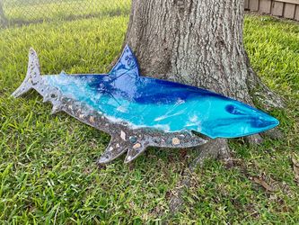 Large epoxy shark wall decor 5 feet , sharks teeth