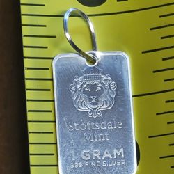 999 Fine Silver Pendant- New 1g Scottsdale  LION 