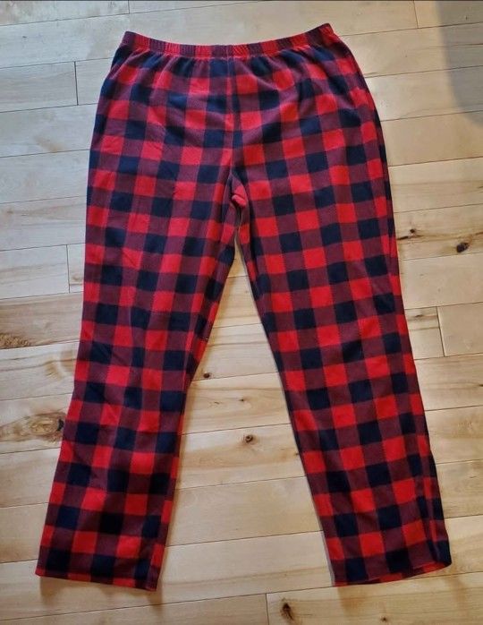 Wondershop Womens Buffalo Plaid Fleece Pajama Pants (L)