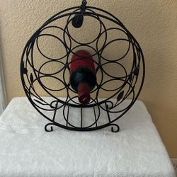 Vintage Rustic Wine 🍷 Rack Iron Metal