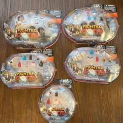 Star Wars Fighter Pods Series 2 Speeder Bike Imperial Shuttle X-Wing Figure Lot