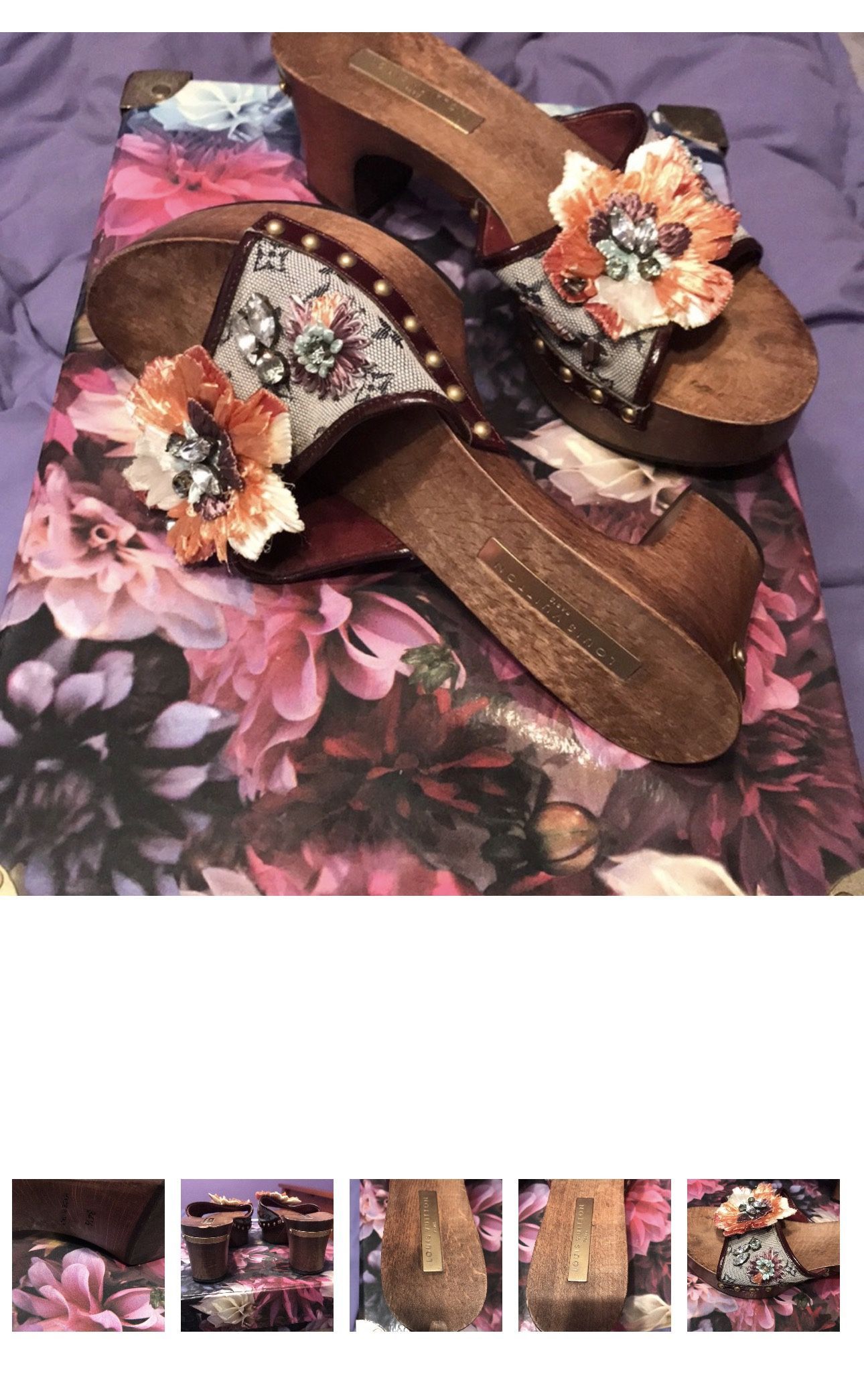 Louis Vuitton wooden shoes