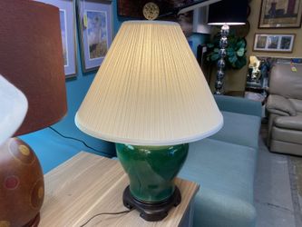 Green Crackle Glaze Ginger Jar Table Lamp