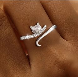 Curious Kitty Wraparound Ring