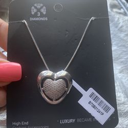 Beautiful Necklace With Heart Inside Heart very High Quality ♥️Doesn’t Tarnish Easily ♥️