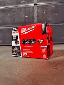 Milwaukee M18 (2) High Output 6.0 Batteries and (1) Charger