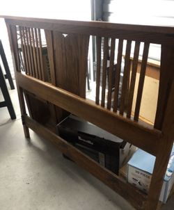 Solid Wood Queen Bed Frame & Nightstand