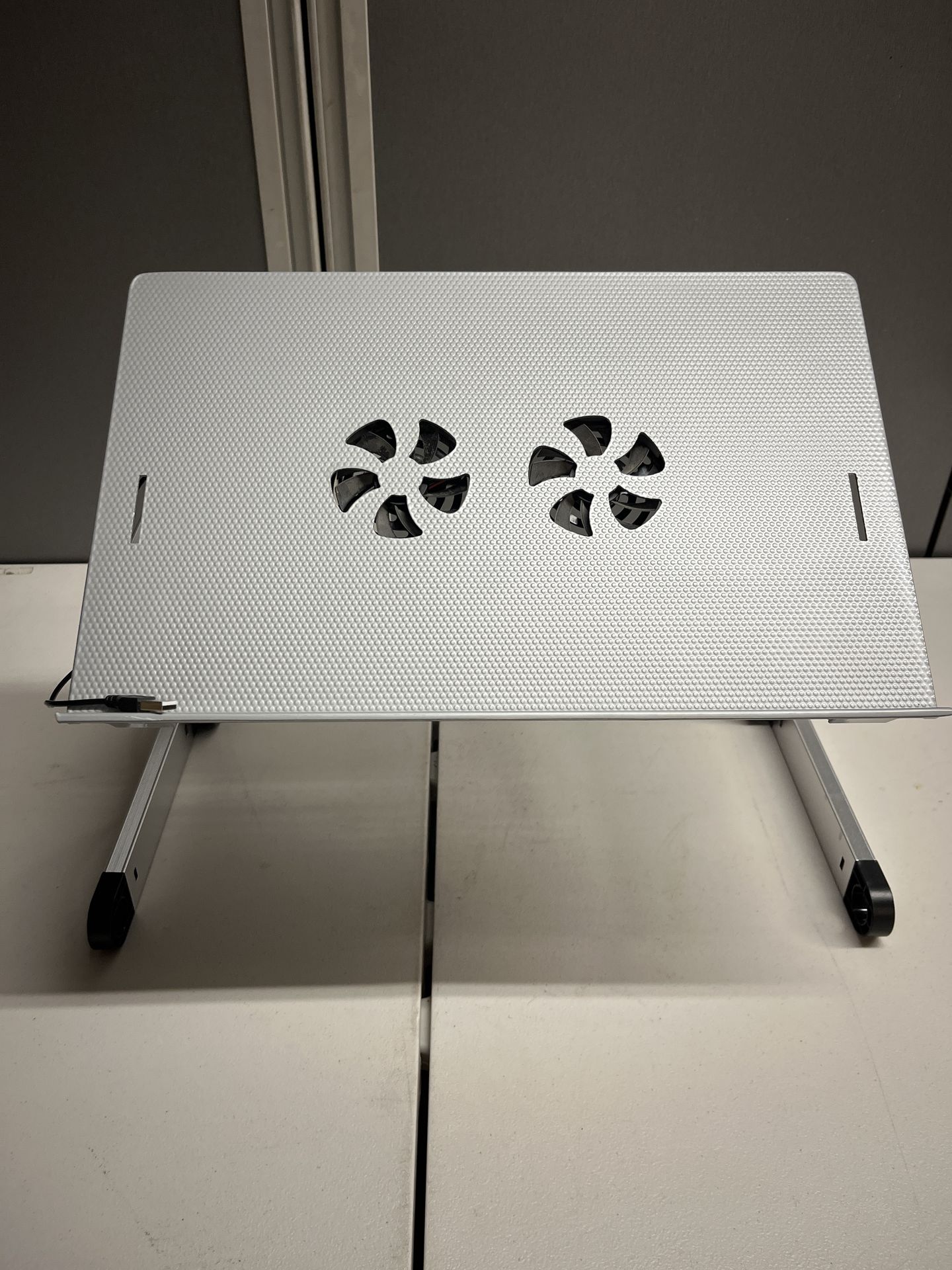 Desk York Flexible Laptop Stand w/ Dual Cooling Fans – Adjustable & Ergonomic