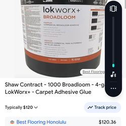 New  loxworx broadloom adhesive