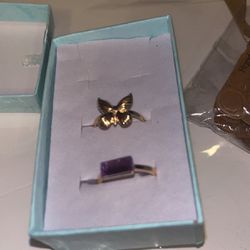 Gift Box And Two Rings 
