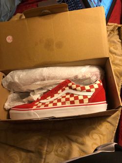 Men’s Checkered Vans Sz 10.5