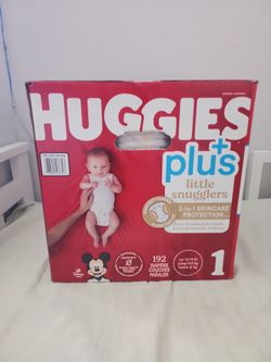 Huggies Plus Little Snugglers Size 1 Diapers 192ct