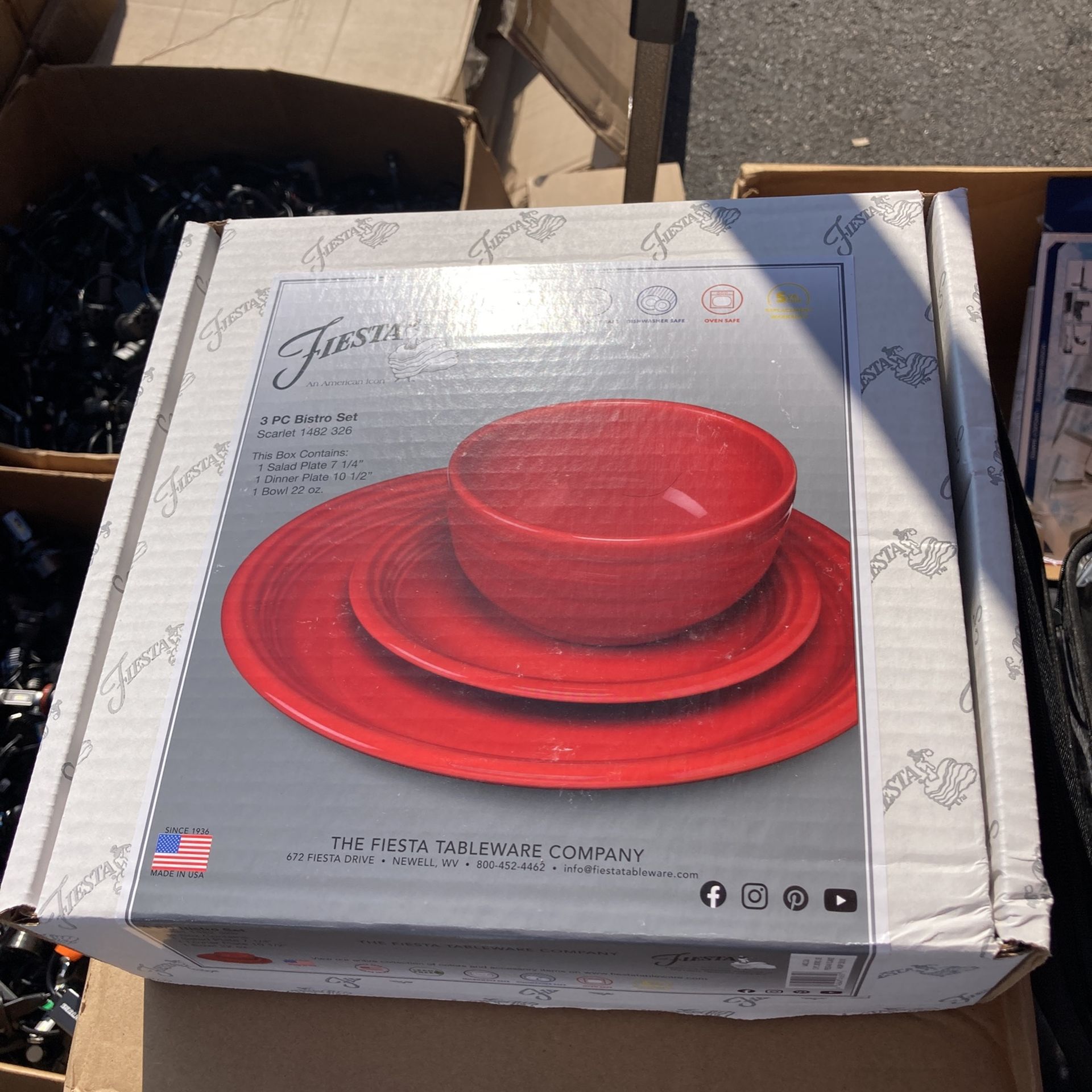 Fiestaware Three Piece Bistro Set for Sale in Lake Elsinore, CA - OfferUp