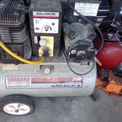 Sanborn 3hp Silver Bullet Air Compressor 