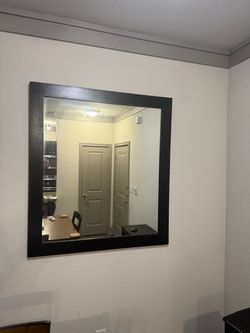 Large Square Wall Mirror Black Frame - MUST GO TODAY