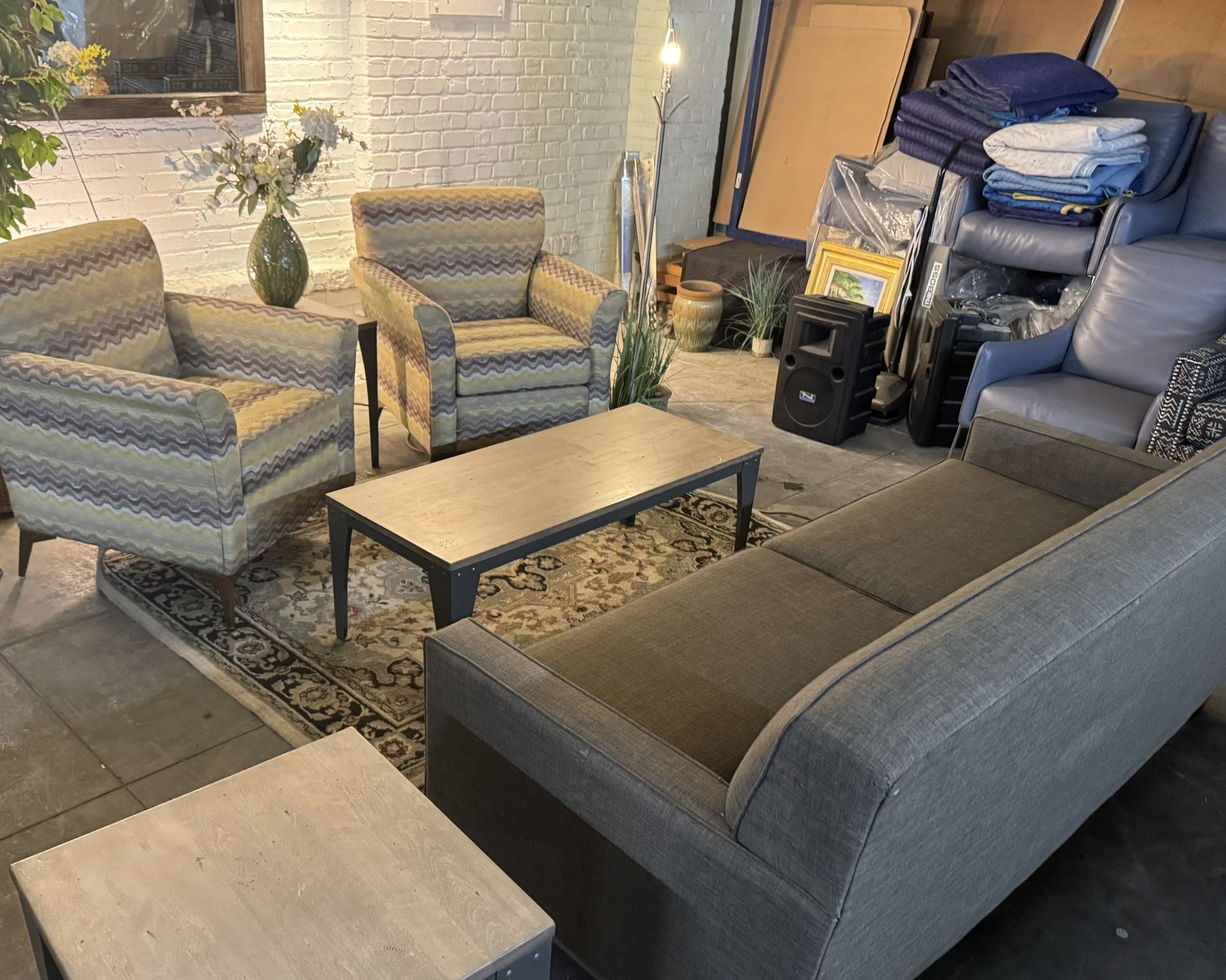 3 pc Mid Century Modern Living Room Set - Sofa + 2 Armchairs