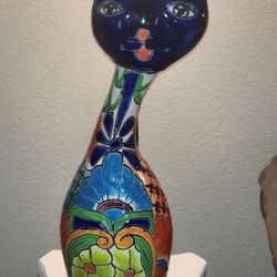 Tera Cotta Hand-painted Cat