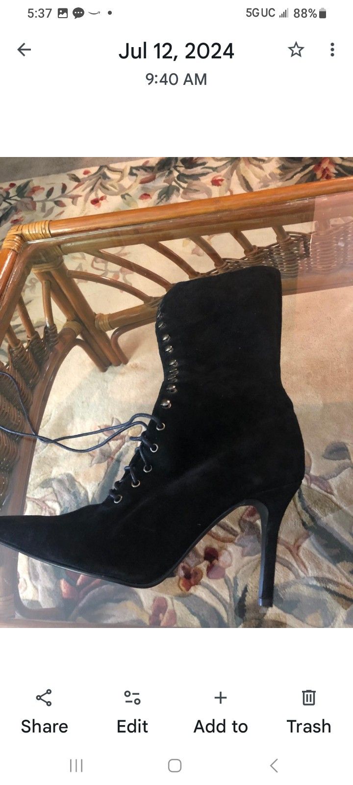 Vintage Victorian  Lace Up Granny Boots