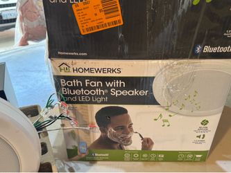 NEW Homewerks Bath Fan w/ Bluetooth Speaker & LED