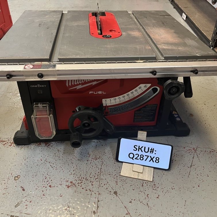 No Attachments/accessories included Milwaukee M18 FUEL ONE-KEY 18V 8 1/4 in. Table Saw (Tool Only)