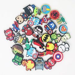 30 pcs Crocs Shoe Charm Avengers Marvel DC Cute 8T7