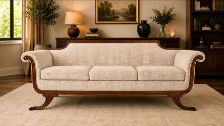 100 years old  Antique Duncan Phyfe Style Mahogany Sofa