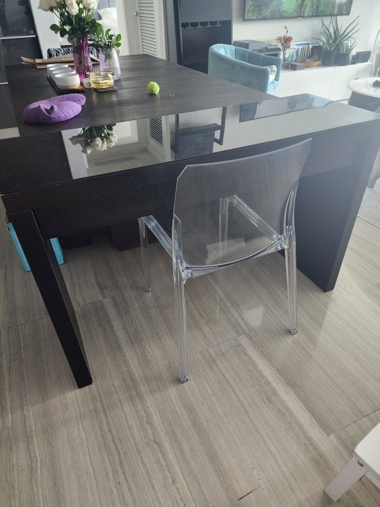 Ikea Malm Black Desk Dressing Table
